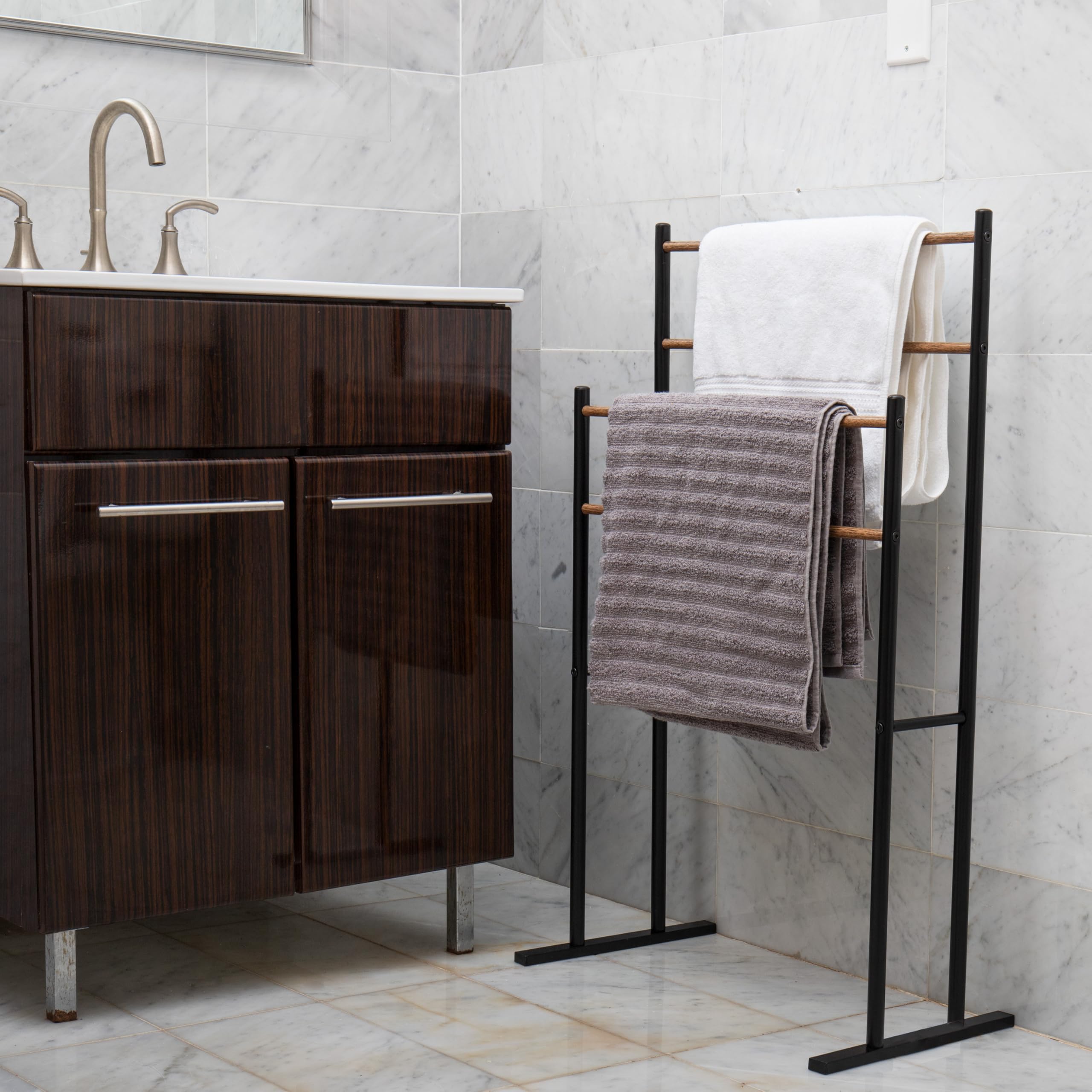 Rocky Mountain Goods Shower Caddy - Rust Proof high Grade Steel - Designated Tiered Shelves for Shampoo/soap - Razor Hangers - Includes Secure Suction Cup (Satin Nickel)