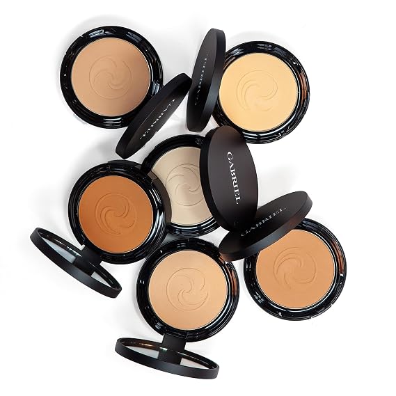 Gabriel Cosmetics Deep Beige Pressed Mineral Powder Foundation, 12 oz