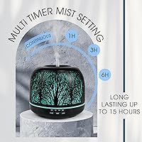 Vista 5 de ARVIDSSON Difusor de Aceite Esencial de 500ml, Difusores de Metal para Aceites Esenciales, Difusor de Aromaterapia para Habitación Grande, Negro