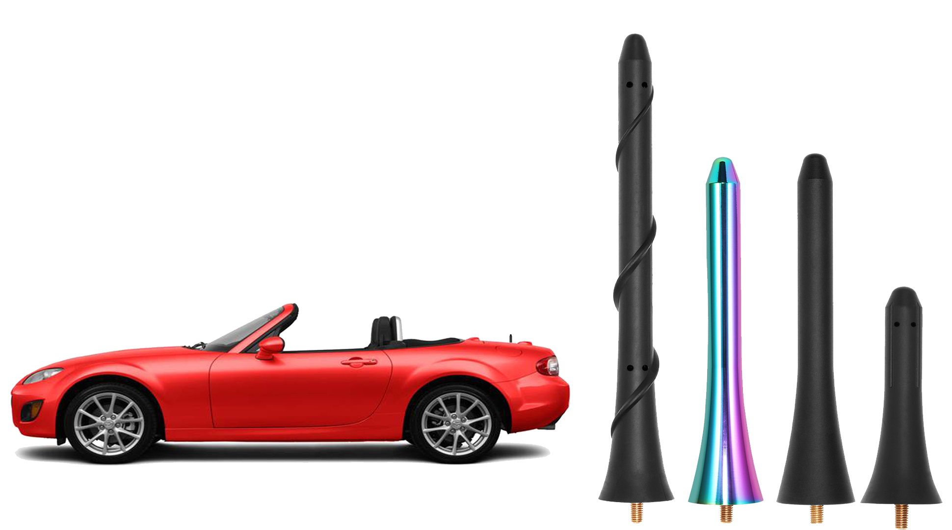 Antenna Auto Di Ricambio Per Mazda Miata 2006-2013 – Sostituzione Diretta, Standard OE NF4766A30A, ABS Nero, Migliora La Ricezione Radio - 3
