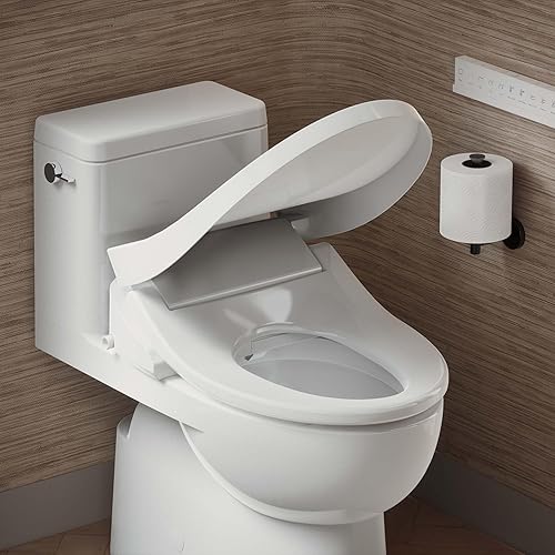 Miniatura 2 de Kohler PureWash E815 - Asiento de inodoro alargado para bidé, agua tibia, blanco con control remoto, varita de autolimpieza, controles de