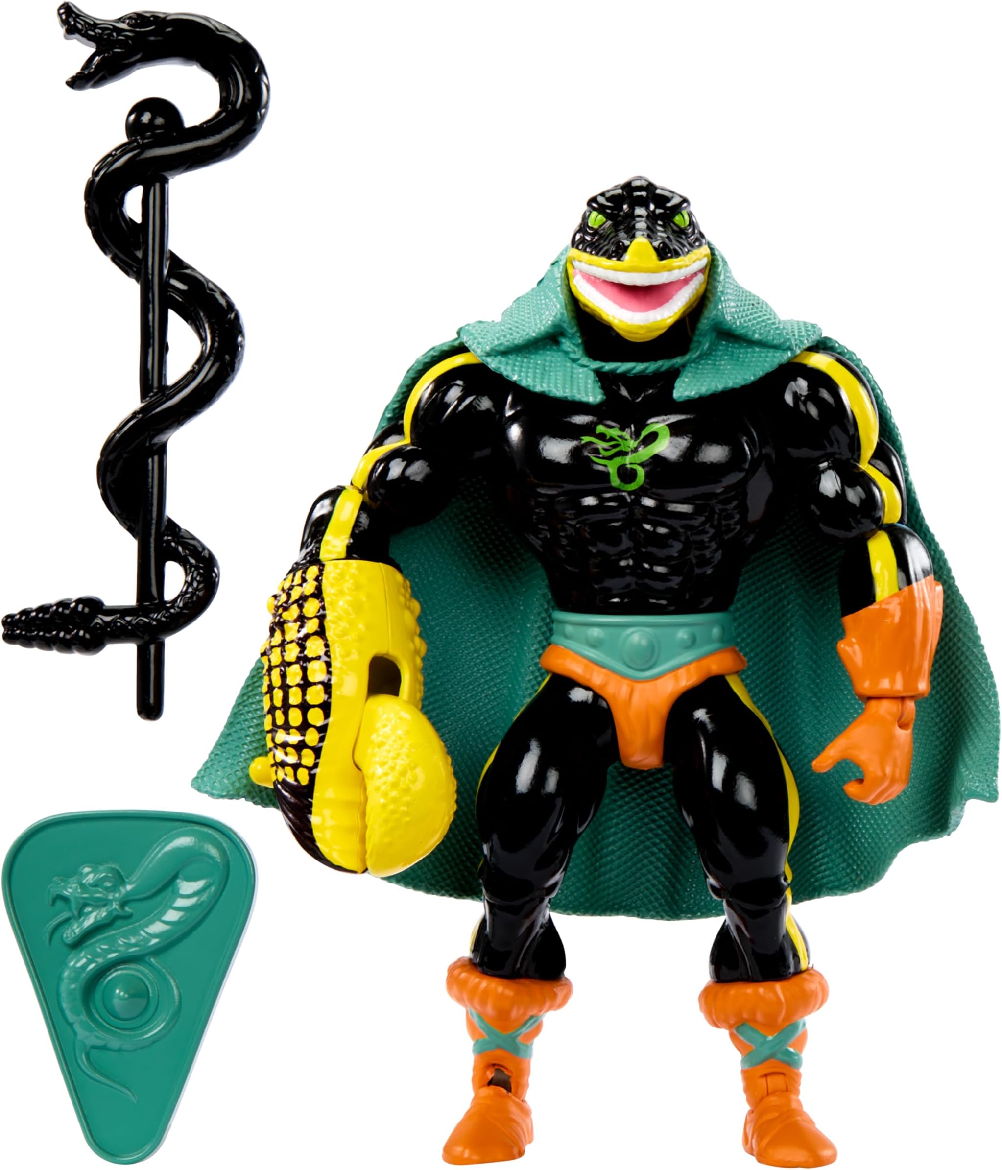 Masters of The Universe Motu Origins Cartoon Collection Lord Gr'asp, Snake Man Action Figure with Claw, Shield and Staff, Toy Gift for Boys and Girls +6 Years, HYD30