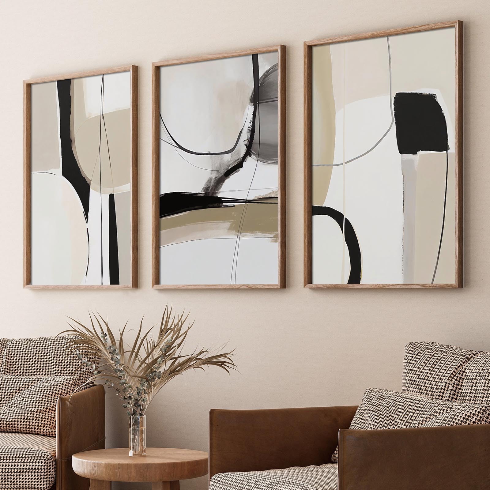 ☆モダンアート☆現代アート 抽象画 モノクロ インテリア 原画 A4