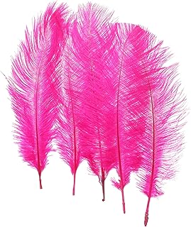 jojofuny 10 Piezas Cabello De Avestruz De Tinte Azul Artesanía Ribete De Avestruz Bandera Largo Para Decoración Penacho Púrpura Pluma