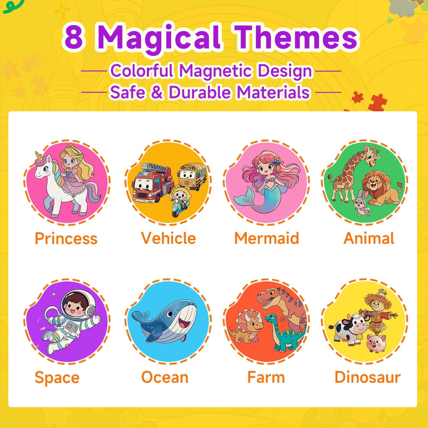 Magnetic Puzzle Party Favors for Kids: 24-Pack Bulk Magnetic Puzzle Books, Toddler Travel Toys for Car Airplane, Birthday Party Supplies, Classroom Prizes, Gifts for Girls and Boys image 3 of 8 B0FH3W4JRP