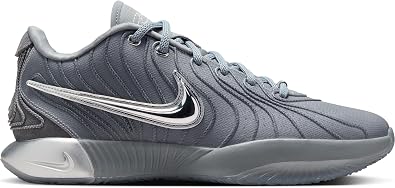 LeBron XXI Basketball Shoes in Cool Grey/Iron Grey & Metallic Silver, Size 11.5