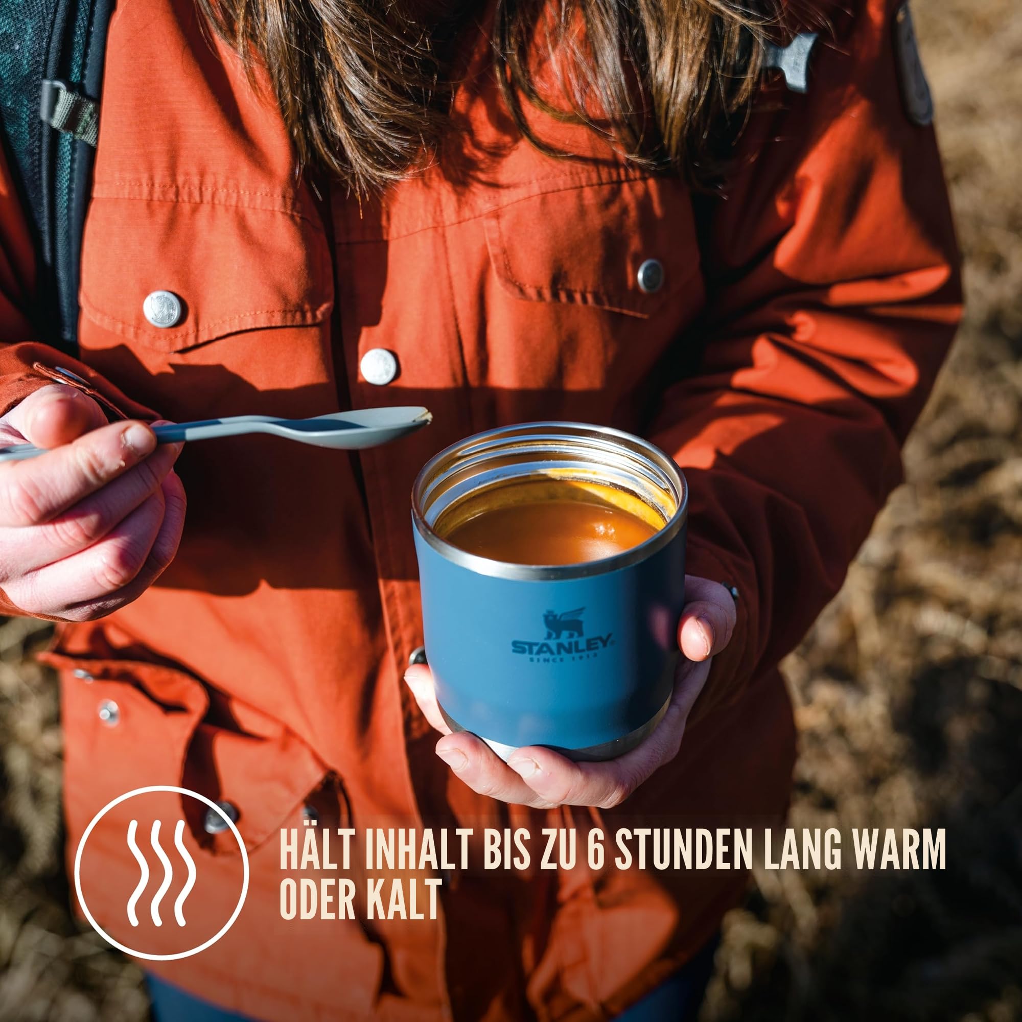STANLEY 1913 Adventure To-Go Food Jar 0.53L - Black | Hält 6 Std. heiß oder kalt - Auslaufsicher - BPA-frei - Breite Öffnung