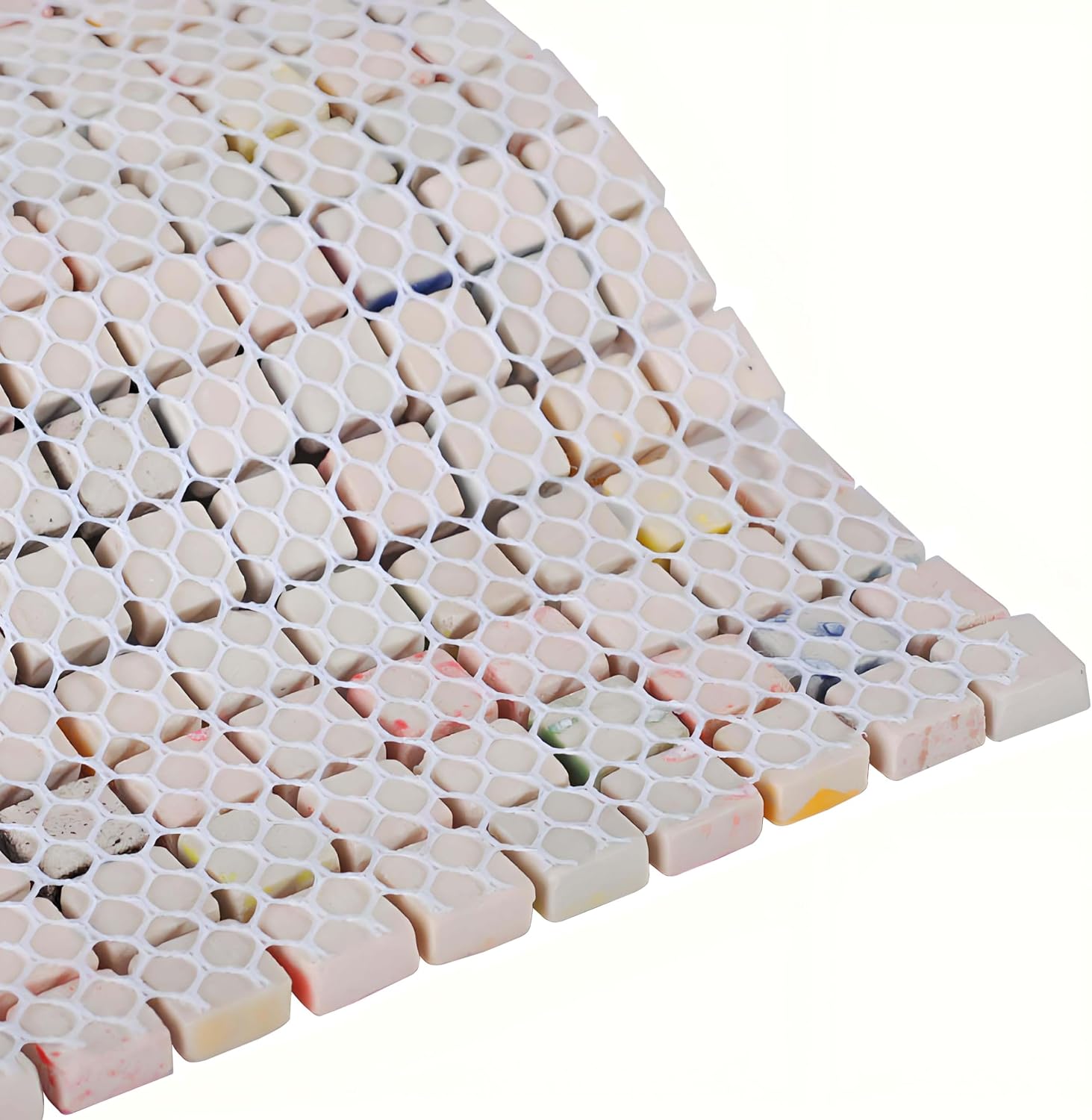 Hominter Colorful Ceramic Mosaic Mini Square Glossy Porcelain Tile for DIY Crafts, Backsplash in Kitchen or Bathroom, Wall Decor & Art Projects (10 Square Feet)