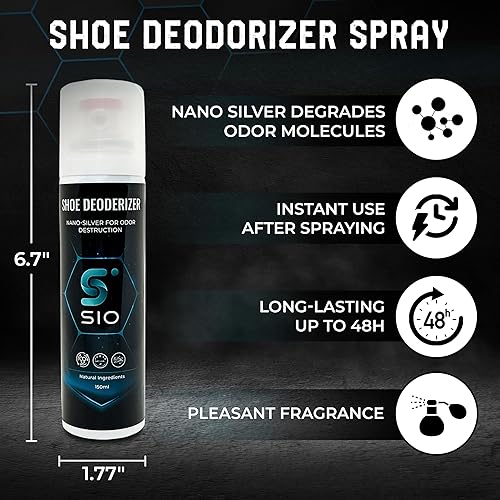 Miniatura 2 de SIO Desodorizador de zapatos, espray eliminador de olores de zapatos, evita los pies apestosos y mantiene el calzado fresco (estándar)