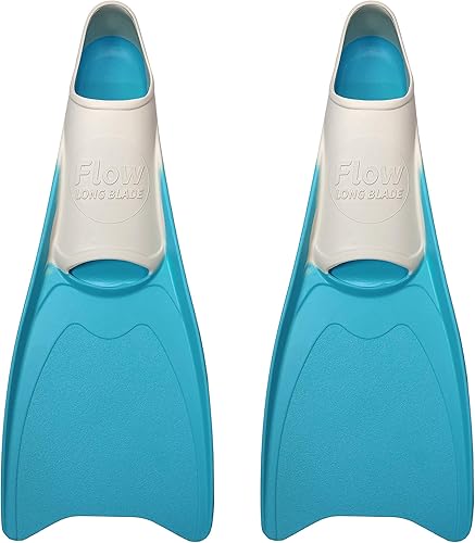 Miniatura 2 de Flow - Aletas largas de goma prémium para natación y entrenamiento de regazo, tallas juveniles para niños, hombres jóvenes y mujeres XXXXS 38-40