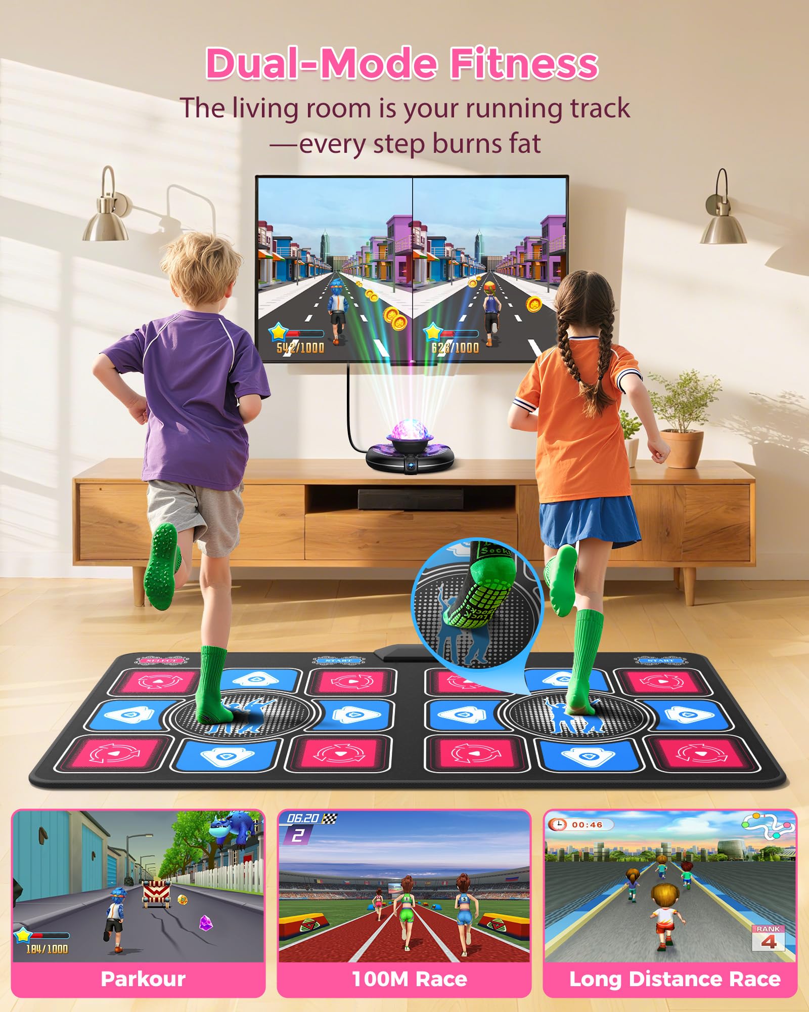 Tappetino da ballo per bambini e adulti: pad elettronico per danza a 2 giocatori con HDMI per TV, gioco musicale senza fili, ideale per feste e regali di compleanno per ragazze e ragazzi dai