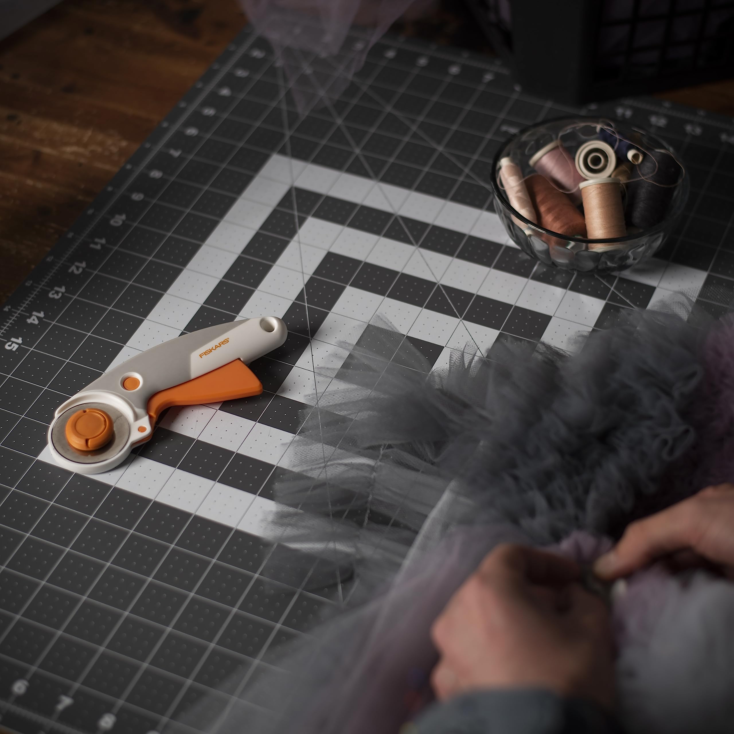 Fiskars® Easy Change Trigger Cutter rotatif Blanc 45 mm