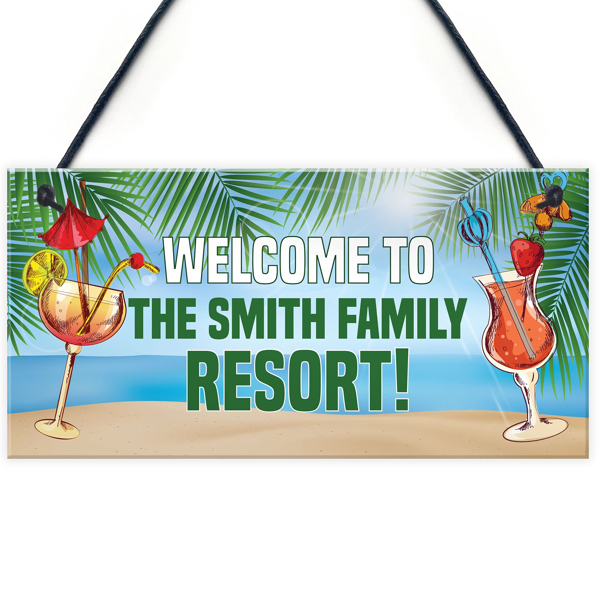 Funny Garden Sign For Outdoor Personalised Lockdown Gift Any Name Resort Sign