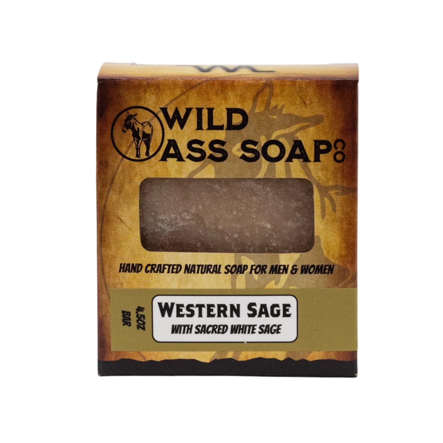 Wild Ass Soap Co All Natural Beef Tallow Bar Soap, Cow Town Scent, 4.5 oz Bar, 3 Pack