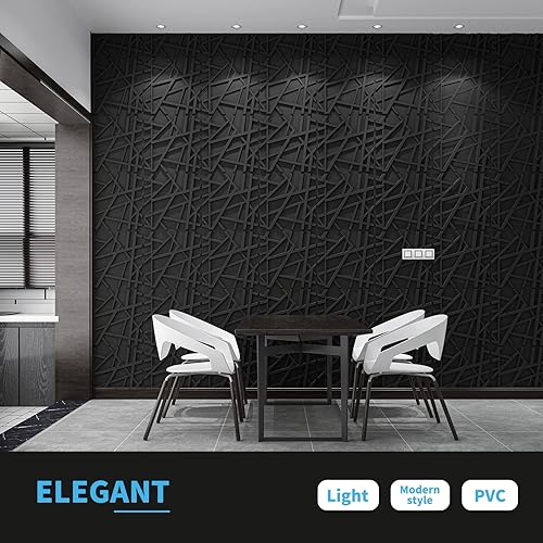 Miniatura 126 de Art3d Paneles para pared 3D para decoración de paredes de interior Rectángulo 3D Blanco,Rectángulo 3D,Negro -,Diamond,Blanco suave,white