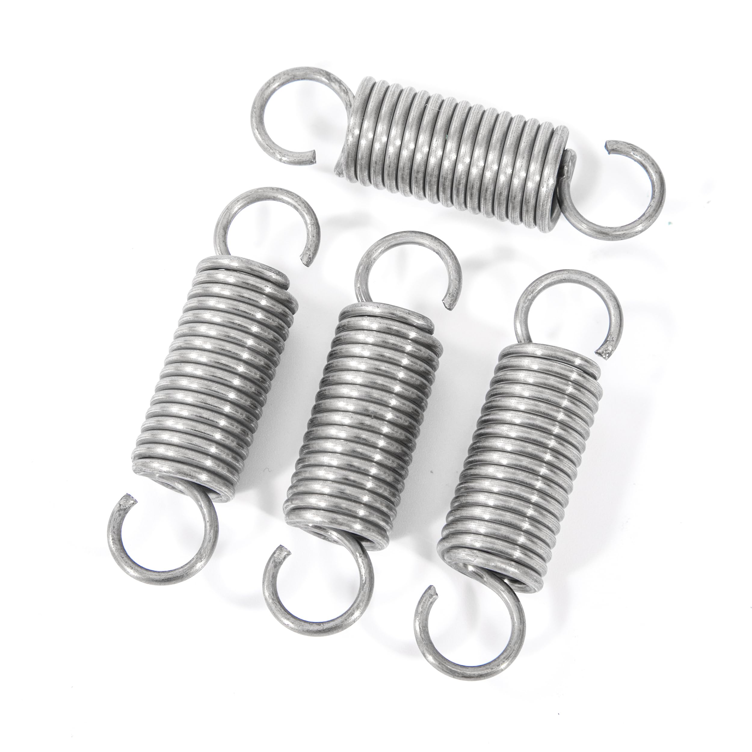 Sprężyny naciągowe 50 mm sprężyna ciągnąca podwójny hak ze stali nierdzewnej średnica drutu 1,8 mm średnica zewnętrzna 14 mm ciągnięcie 7,60 kg 4 sztuki