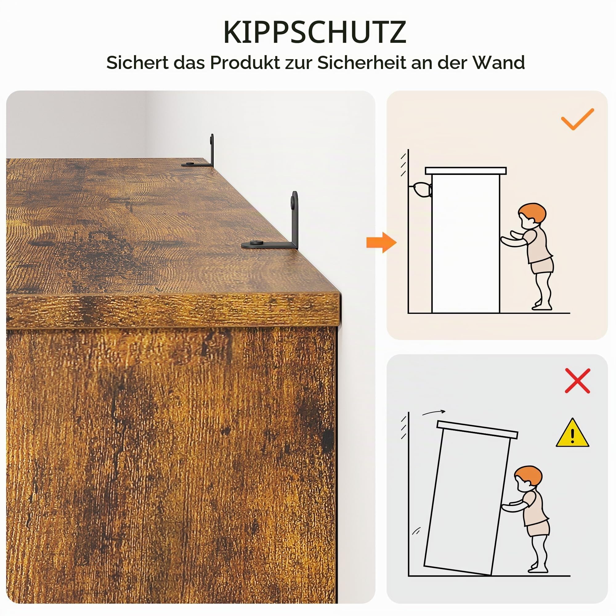 Zstar Dunkle Eiche Retro-Stil Bücherregal - Modernes Freistehendes Display-Speicherregal, 32'' Breites Freistehendes Holzregal, Offenes Fach, Wohnkultur Möbel Für Büro Und Bibliothek, Retro-Farbe