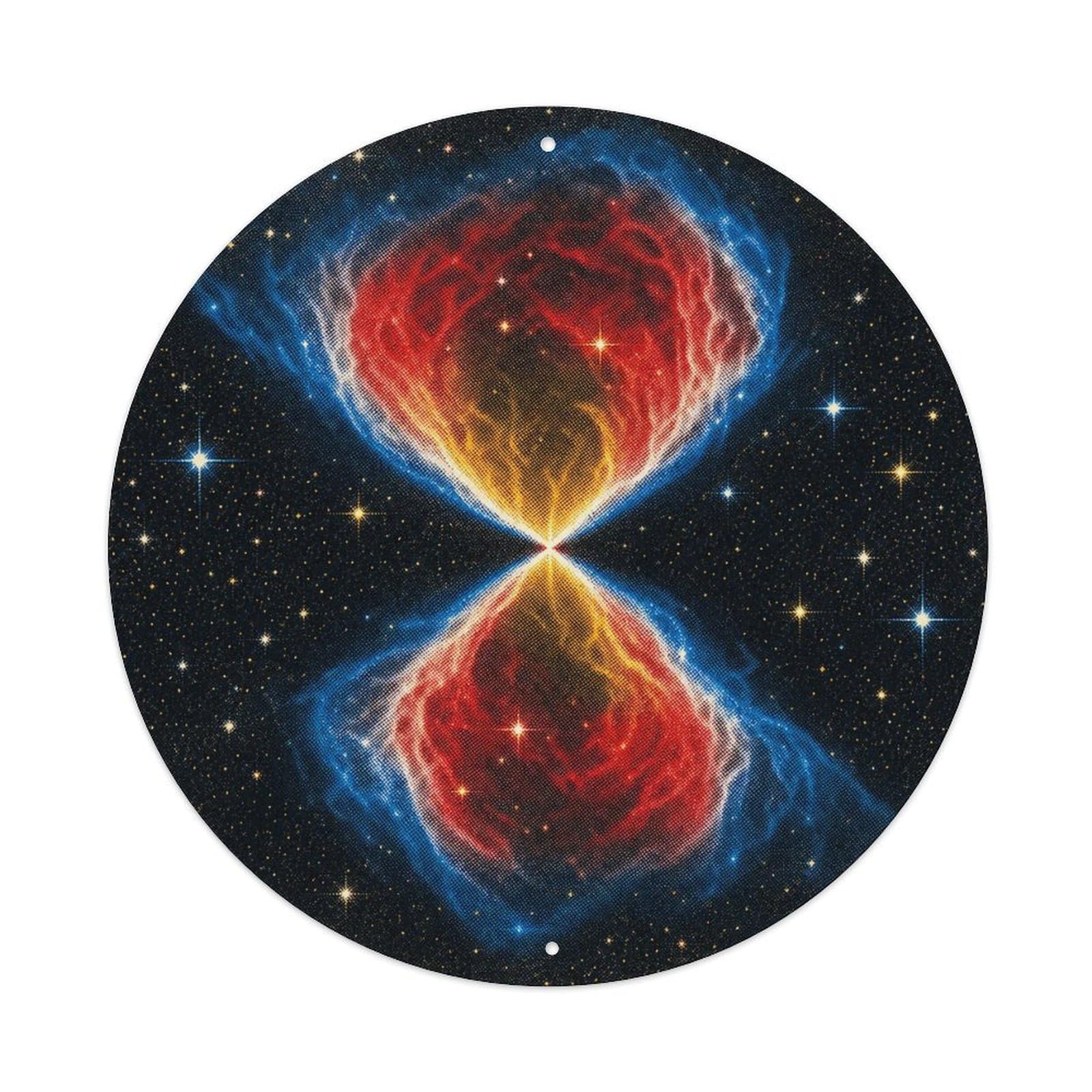 Okngb Style Deep Space Sharpless 2 106 Nebula Telescope View Orbit Metal Tin Sign Plaque Wall Decor For Cafe, Man Cave, Club Bar, Office, Home Garden Round Metal Poster 8X8inch