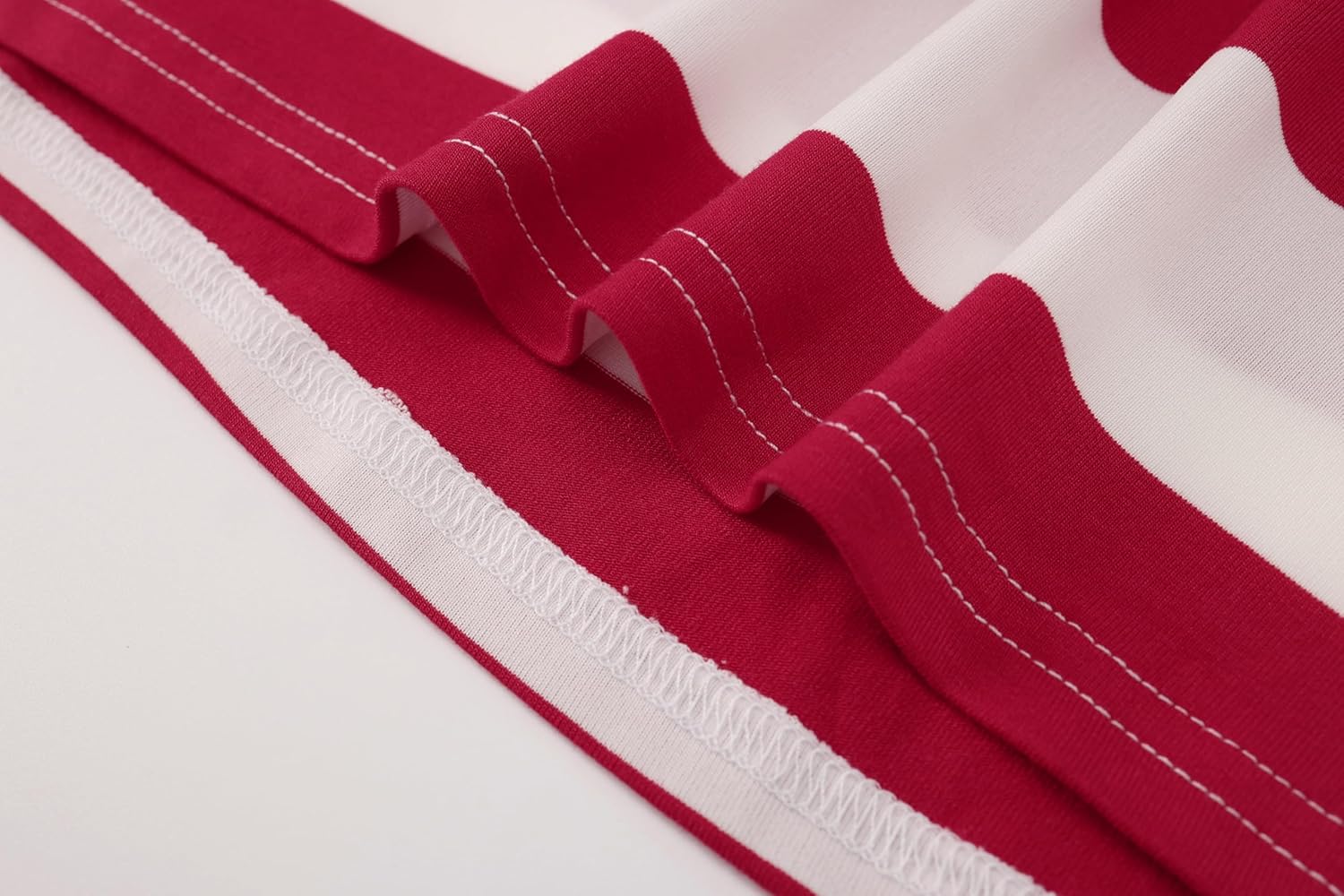 Women's Casual Long Sleeve Striped Scoop Neck T-Shirts - Image 7