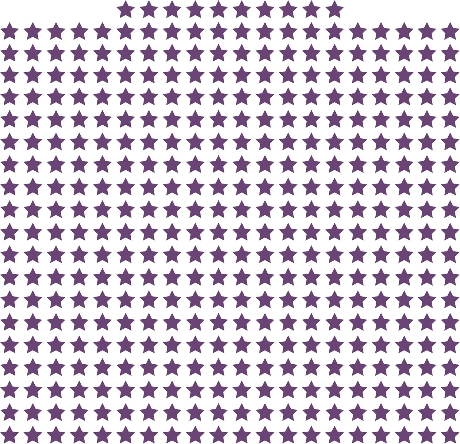 LiteMark Removable Matte Finish Purple 1 Inch Star Decal Vinyl Stickers | Great for Floors, Ceilings, Walls, Laptops, and Most Smooth Surfaces | (Pack of 390 Stars)