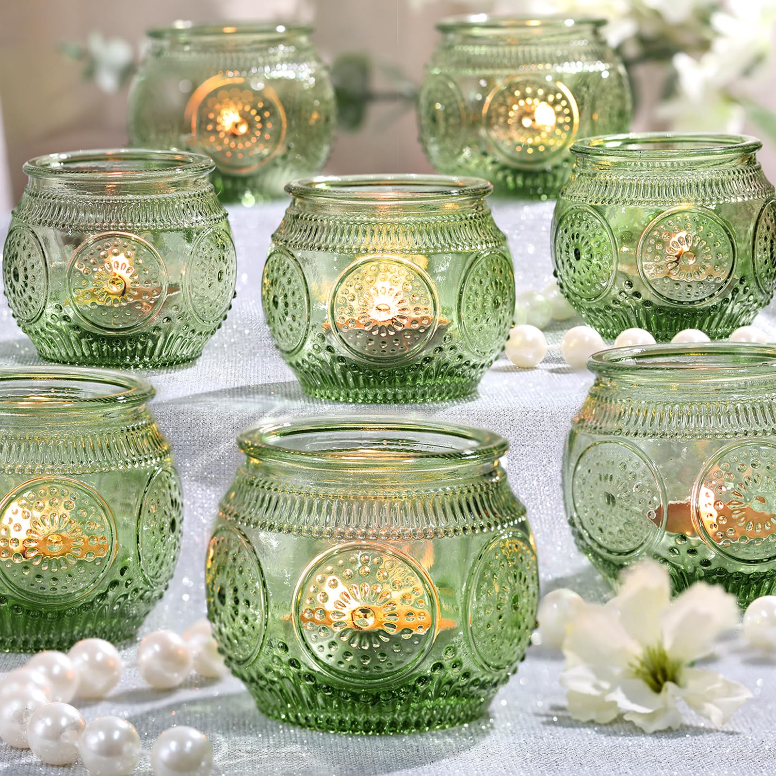Funfair Candle Holder Green