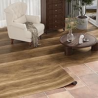 Vista 16 de Oxdigi Rollo de vinilo autoadhesivo para suelos de 24 x 118 pulgadas / 19 pies cuadrados, azulejos de vinilo autoadhesivos en blanco y negro