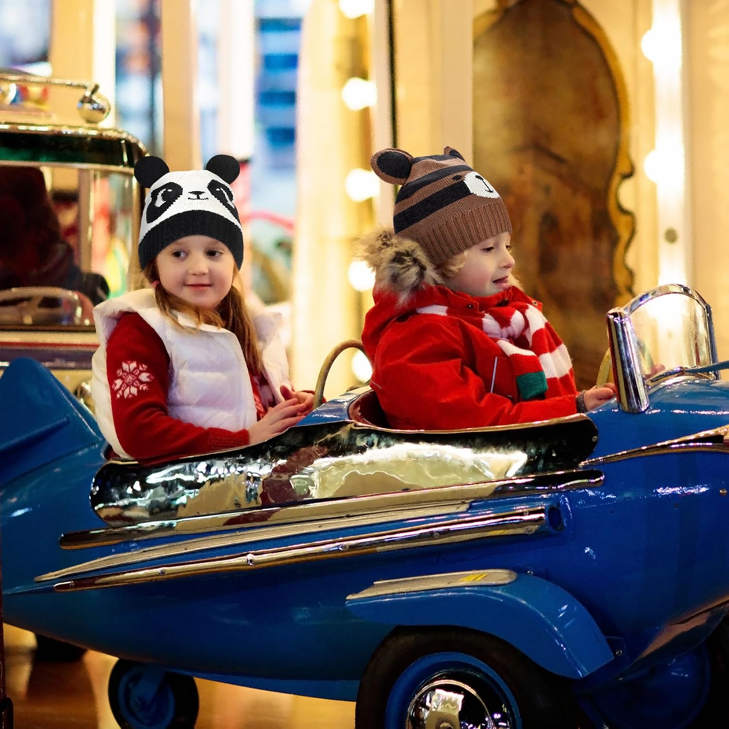 Catalonia Kids Knit Hats, Warm Toddler Winter Hats, Cute Beanies Hat Cap for Boys Girls Aged 6-10, Gifts Idea For Christmas - Image 2