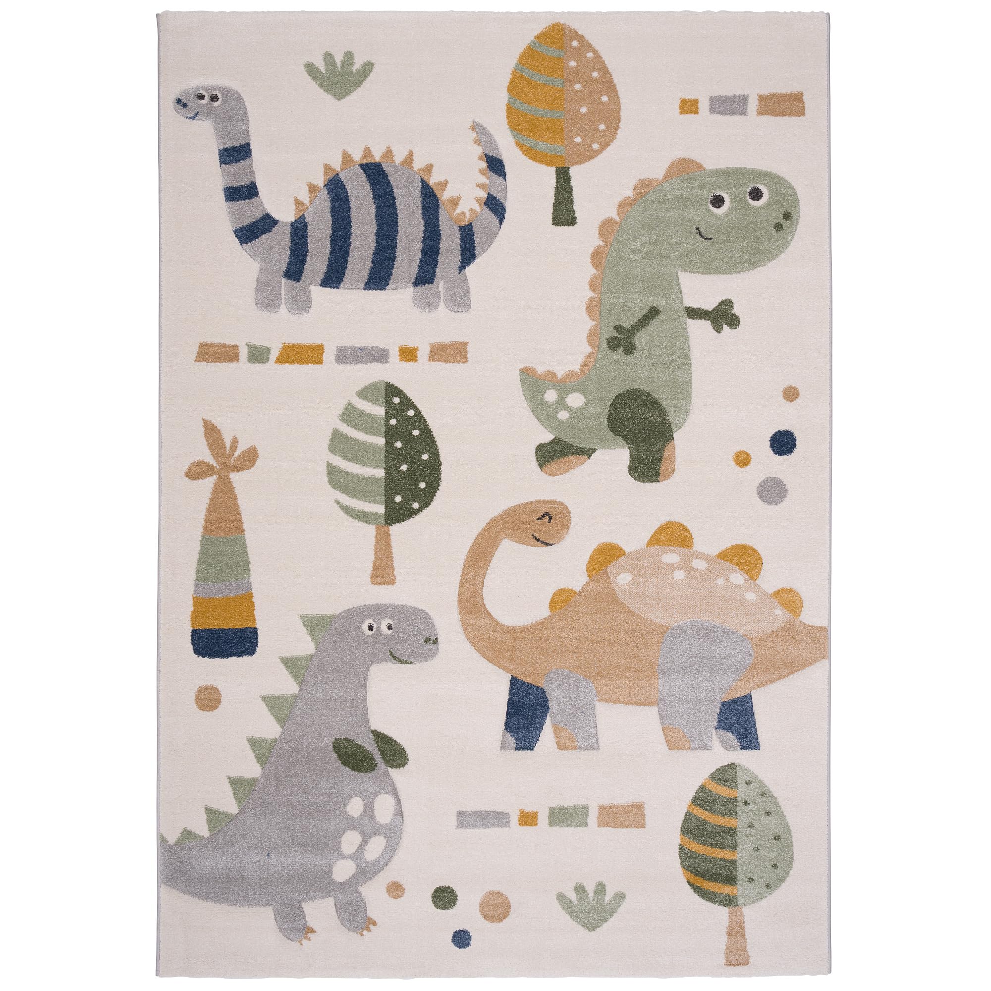 Pergamon Kinderteppich Maui Kids Dinos Grün Blau Dinosaurier Kinderzimmer