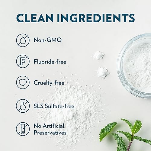 Miniatura 3 de Ecofam Polvo de pasta de dientes - Polvo de dientes remineralizante, hidroxiapatita y xilitol, sin flúor, apoya la fuerza del esmalte y la salud de