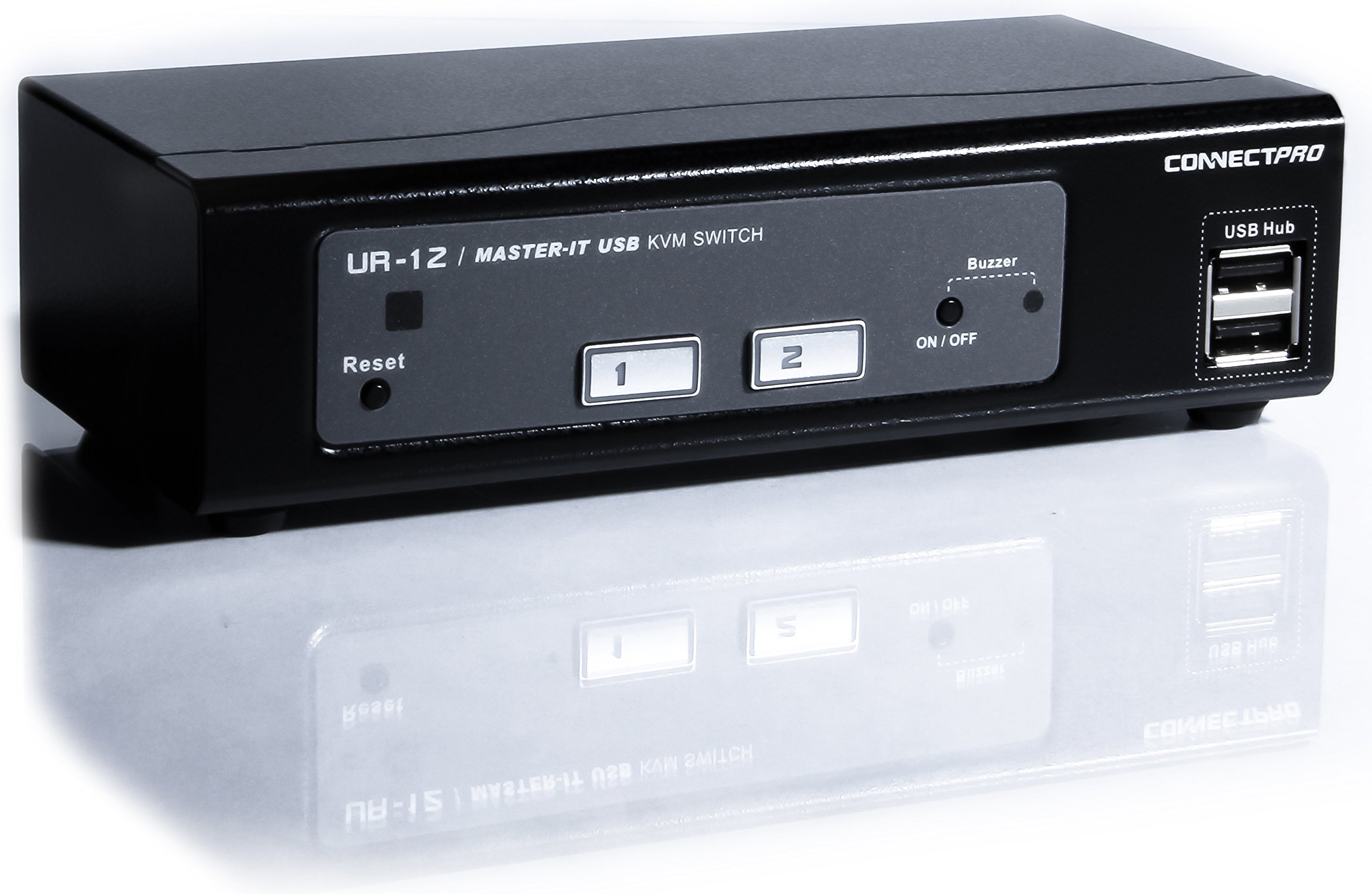 Amazon | CONNECTPRO 2ポート USB2.0 KVMスイッチ タッチパネル対応 UR