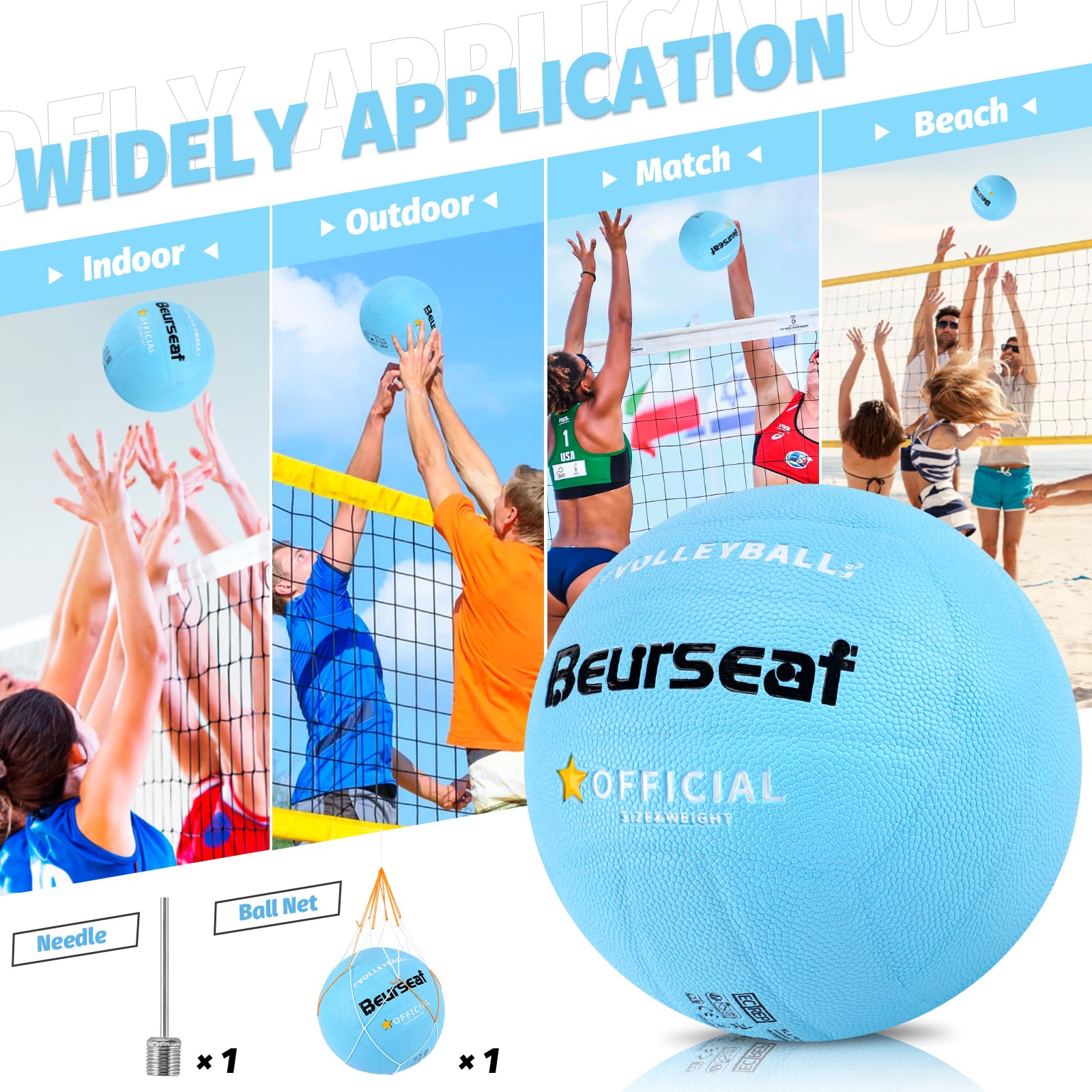 Volleyball Beachvolleyball Größe 5 - Für den Outdoor & Indoor Bereich