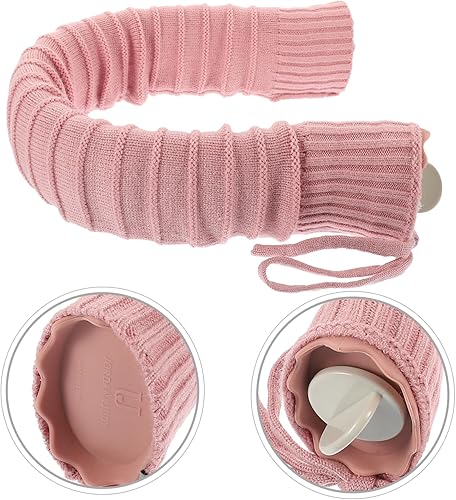 Miniatura 9 de Bolsa de agua caliente para cuello en forma de U con funda extraíble, bolsa de agua segura recargable para alivio de vértebra cervical, lavable,