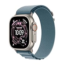 Apple Watch Ultra 3 GPS + Cellular, Cassa 49 mm in titanio naturale con Alpine Loop blu chiaro – Medium