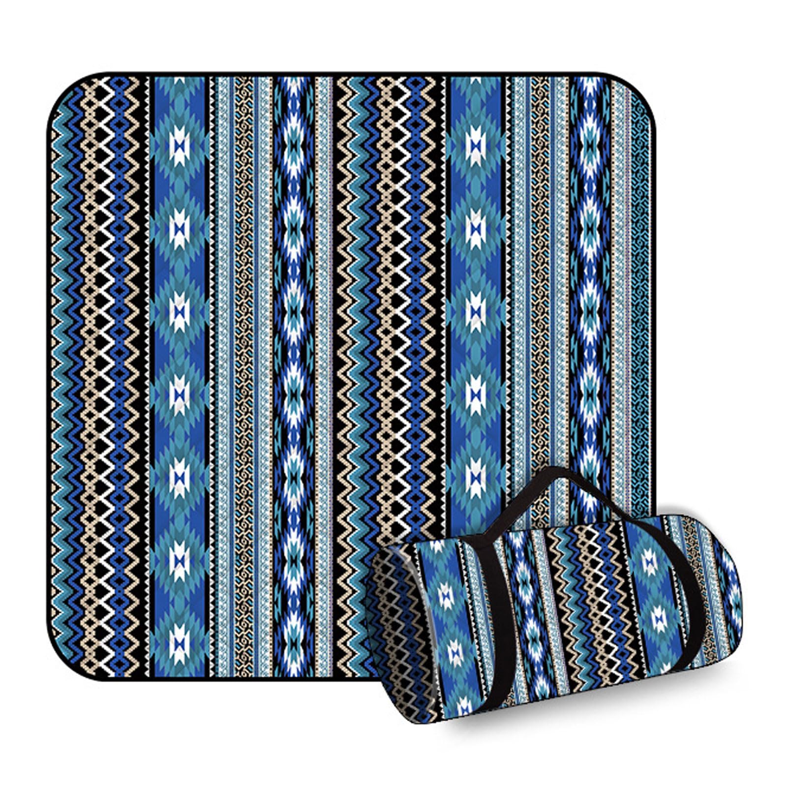 Coperta Picnic Impermeabile Pieghevole Grande Trapuntata Lavabile Lavatrice Per Escursioni Sull'erba Campeggio-Blue