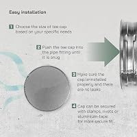 Vent Systems 125 mm Kerek Horganyzott Acél Szellőzőcső Fedél - Eső Elleni Védelem Szárítógéphez, Fűtés-Hűtés Rendszerekhez - Kültéri-Beltéri 5