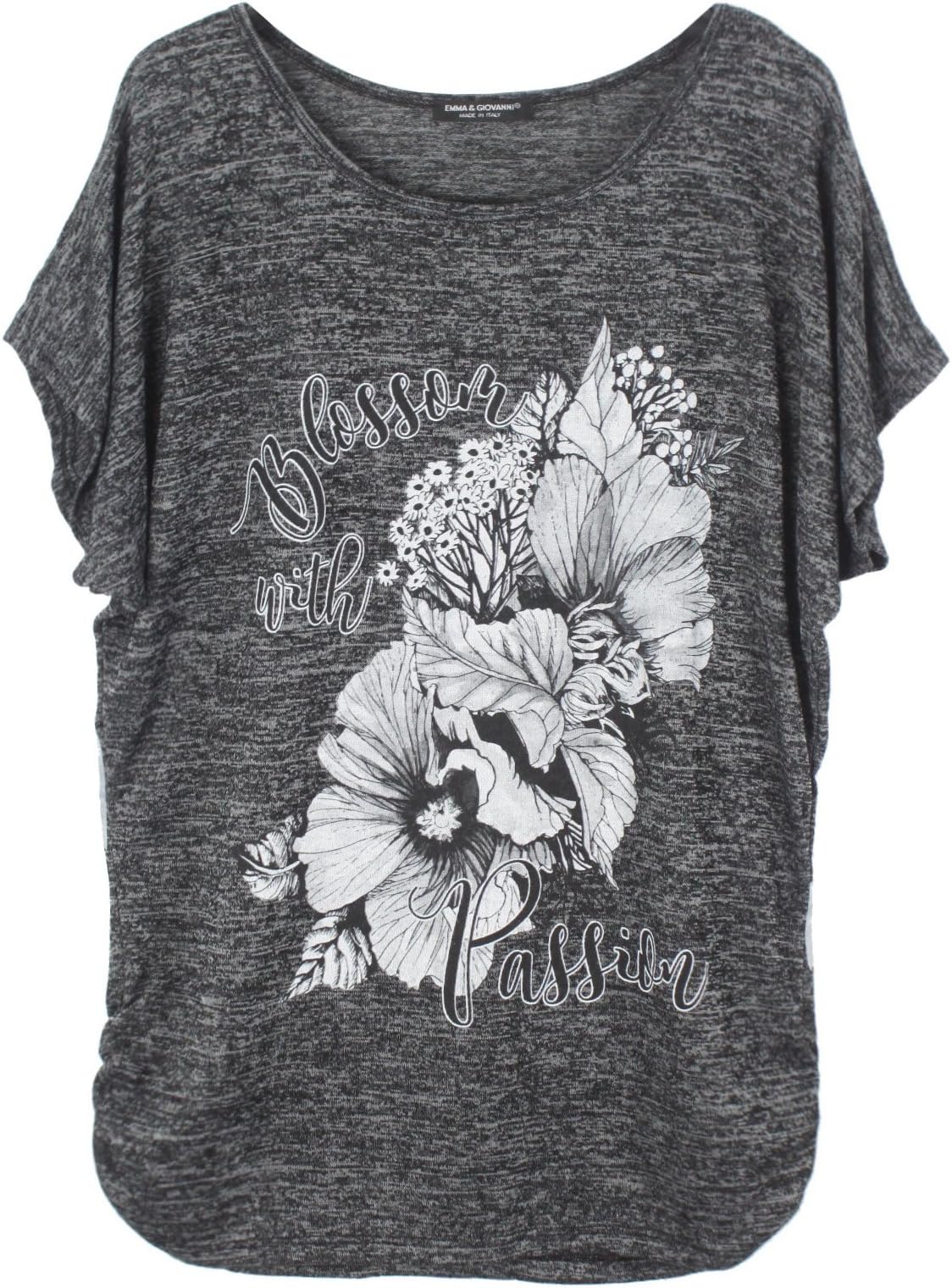 Emma & Giovanni - T-Shirt Print Flowers Short Sleeve - Women
