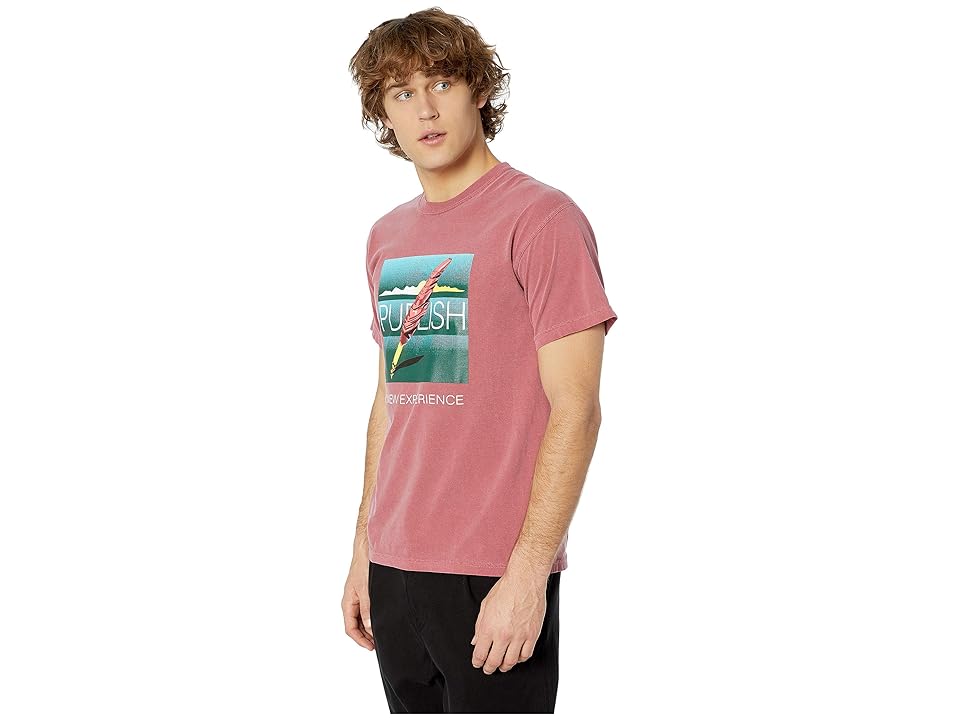 

Publish A New Experience Short Sleeve Tee (Maroon) Men's Clothing, Red