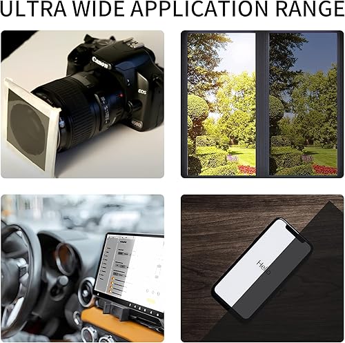 Miniatura 5 de Selens Kit de láminas de densidad neutra de 16 x 20 pulgadas, ND3, ND6, ND9 para estudio fotográfico, linterna de video y fotografía de luz LED (kit