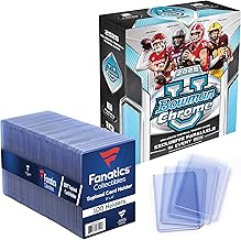 2025 Bowman University Chrome Football - Factory Sealed - Mega Box and 35pt 3x4 Top Loaders, 100 Count - Standard Size Clear Rigid Card Holders for Trading Card Protection