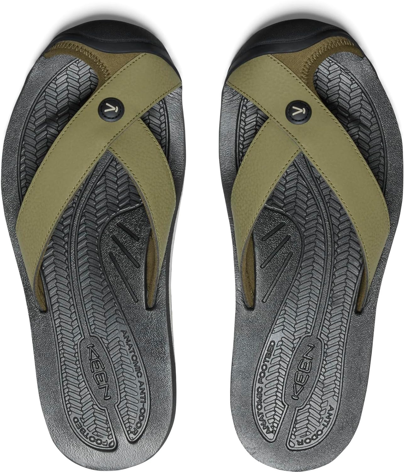 KEEN Men's Barbados Breathable Comfortable Sandals Toe Protection Flip-Flops