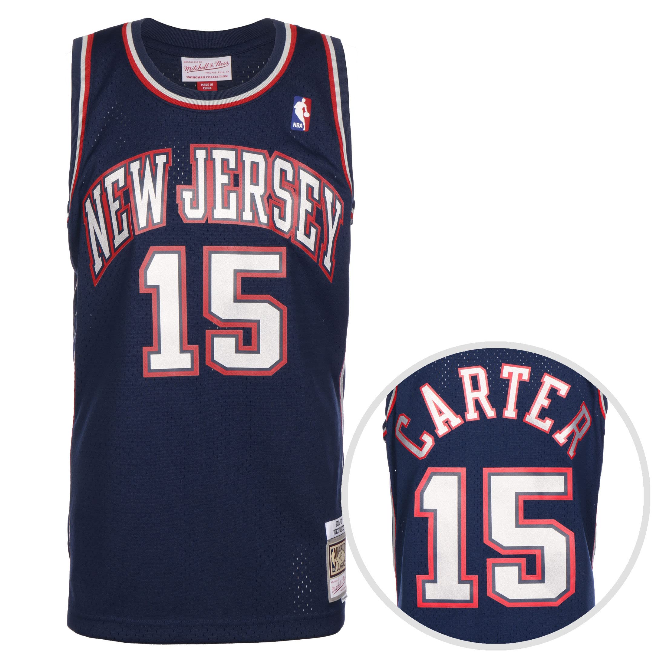 Mitchell & Ness Maglia NBA Vince Carter New Jersey Nets 2006-07 Hardwood Classics Blu marino