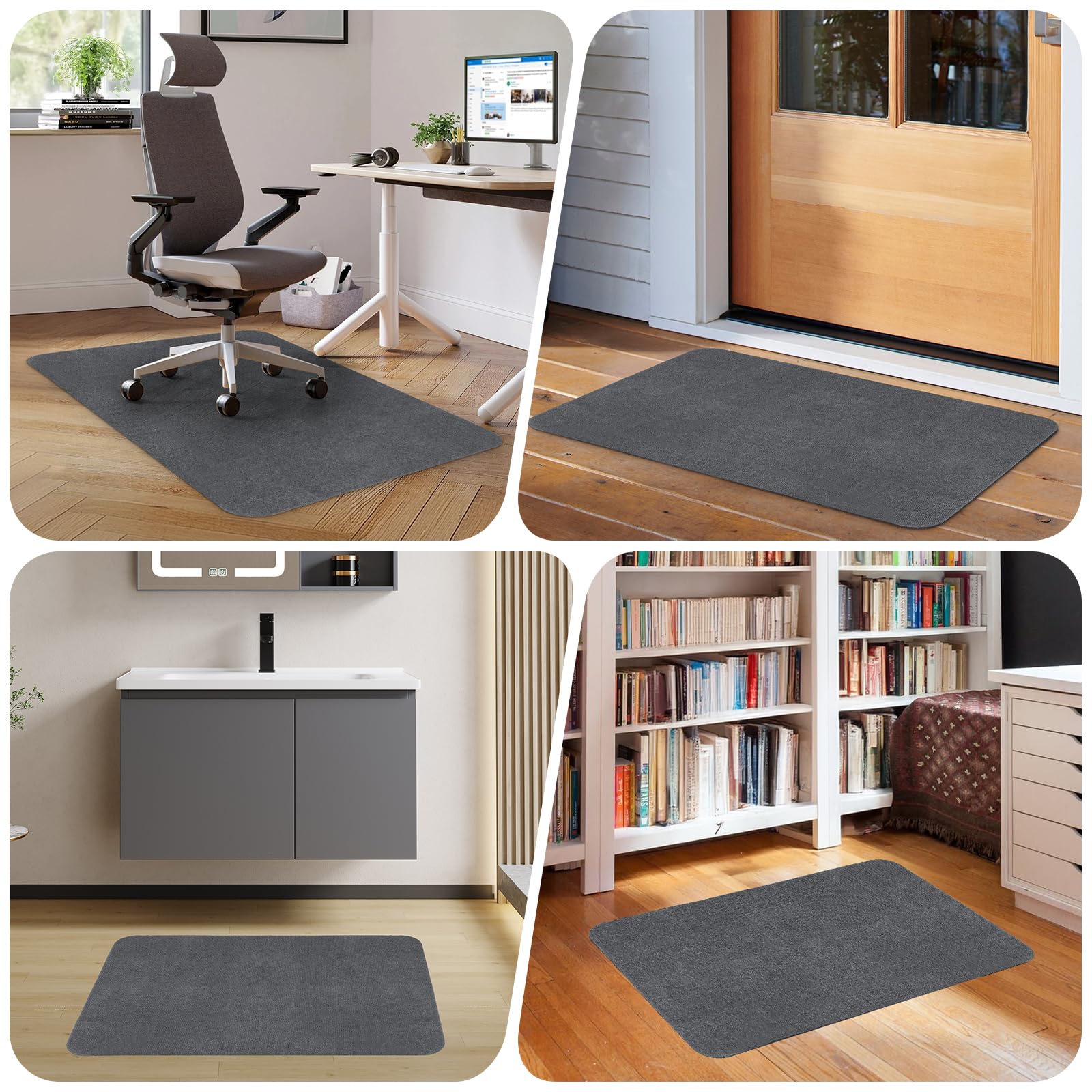 Dyna-Living Office Chair Mat,Home Multi-Purpose Low-Pile Chair Carpet Hard Floor Protector Mat - Image 3