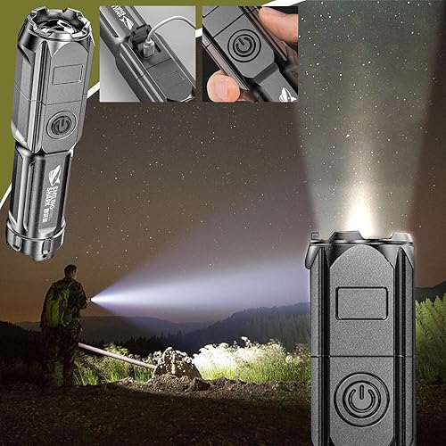 Miniatura 2 de CENGNIAN ABS fuerte luz de enfoque linterna al aire libre portátil hogar común linterna distribución linterna camping luces flash luz
