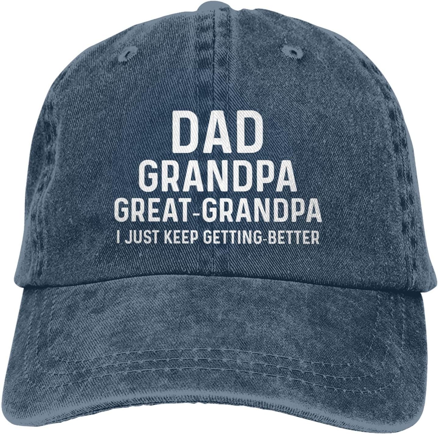 Great Grandpa Gifts-Great Grandpa Hat Blue Ball Cap,Navy Blue Hats for Men,Grandpa - Image 9