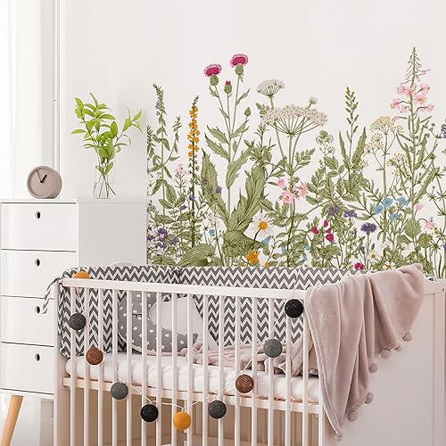 Miniatura 4 de Calcomanías autoadhesivas para tapa de inodoro, hojas y flores, diseño de plantas verdes, calcomanías para la tapa del inodoro, calcomanía de