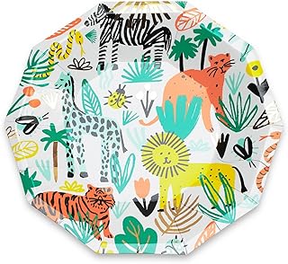 Daydream Society Into The Wild Jungle Animal Small Paper Party Plates, Pack of 8