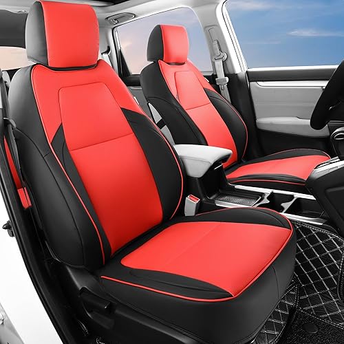 AOOG Fundas de asiento de automóvil de cuero para Honda CRV, fundas de asiento impermeables de piel sintética para Honda CRV 2017, 2018, 2019, 2020,