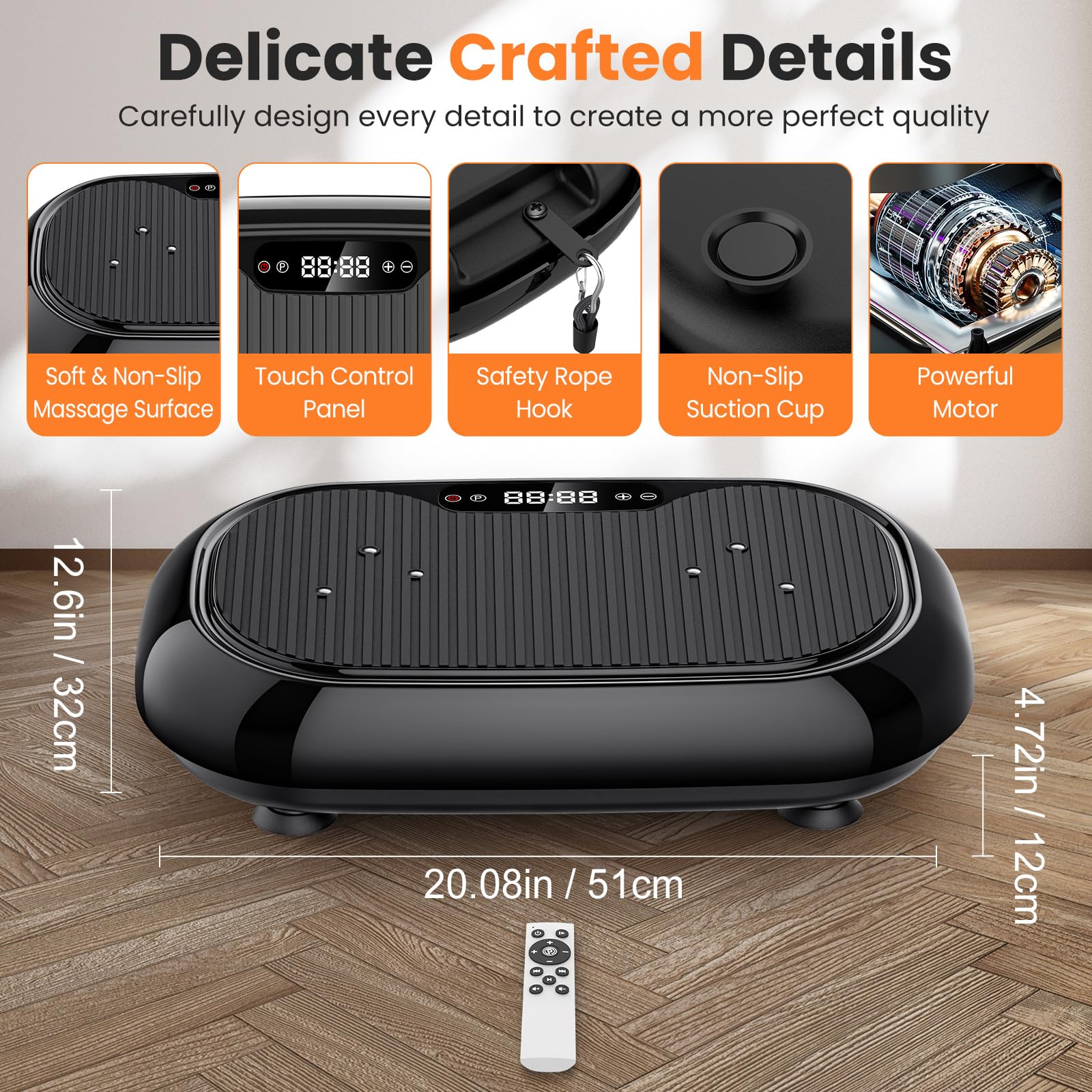 Pedana Vibrante, Pedana Vibrante Dimagrante 120 Livelli e 9 Modalità Automatiche Bluetooth per Circolazione Sanguigna e Alleviare Dolore, Piattaforma Vibrante per Fitness e Allenamento a Casa