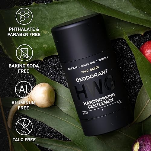 Miniatura 4 de Hardworking Gentlemen - Eucalipto y bergamota - Desodorante corporal fresco para hombre - Todos los ingredientes orgánicos naturales, incluyendo