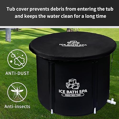 Miniatura 4 de Bañera de hielo grande para atletas, bañera portátil independiente para adultos, bañera de terapia de agua fría para recuperación, bañera de